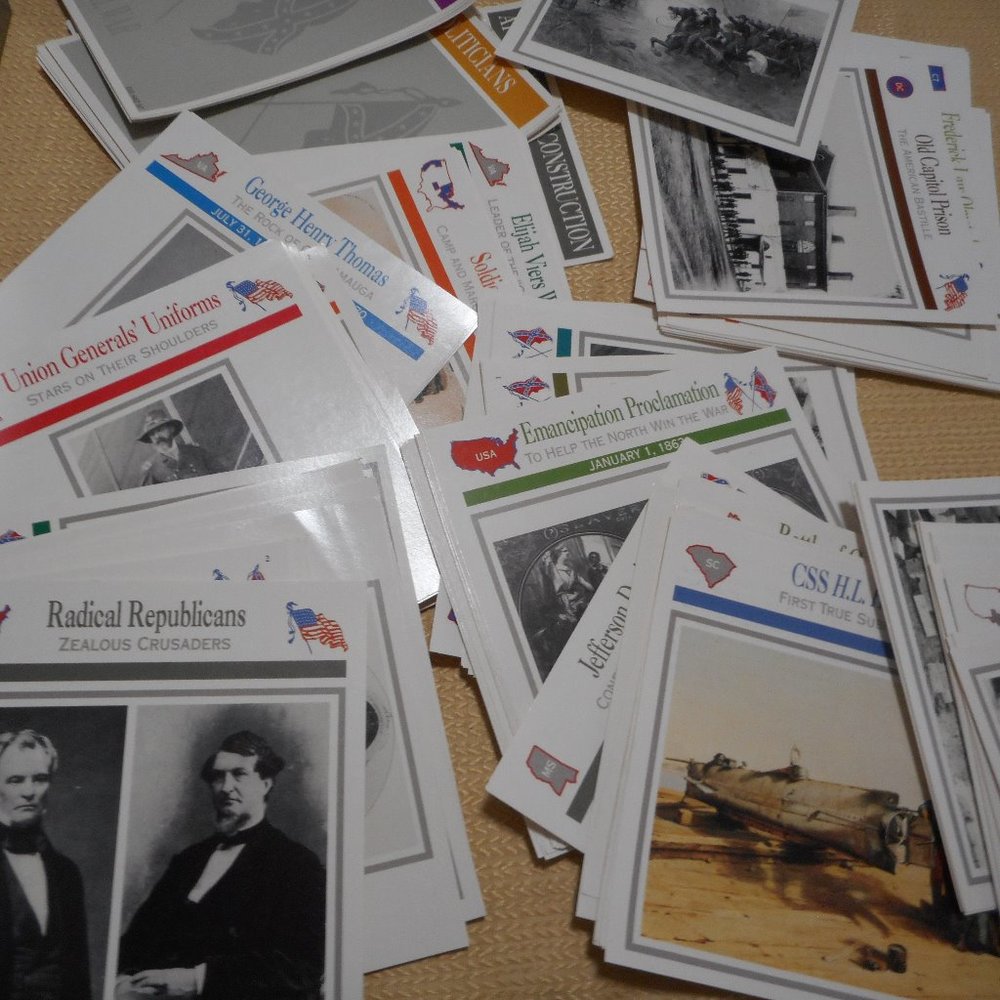 Lot 35 Civil War Atlas Editions Cards Vintage Ephemera